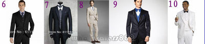 Slim Fit Groom Tuxedo Groomsmen Shiny Black Wedding/Dinner/Evening Suits Best Man Bridegroom (Jacket+Pant+Vest) B13