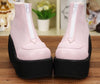 Japanese Harajuku Thick Heel Platform Wedge Lolita Cos Punk Boots for Girls PINK/RED