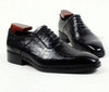 100%genuine calf leather embossed crocodile bespoke leather men shoe handmade