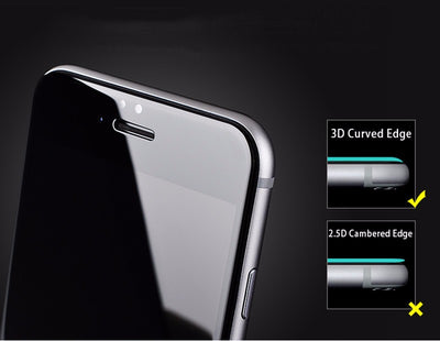 5D Round Curved Edge Tempered Glass For iPhone 6 6s Plus 7 8 X Full Cover Screen Protector Premium 5D Protective TOMKAS