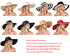 Huge Brim Sun Hats 7.1''/18cm Paper Straw Summer Hats for Womens Ladies UV Protect Floppy Beach Hats Kentucky Derby Party Dress