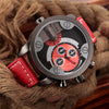 Oulm Top Luxury Brand Watches Men Leather Strap Big Dial Quartz Clock Male Watch Military Wrist Watch Relogio Masculino