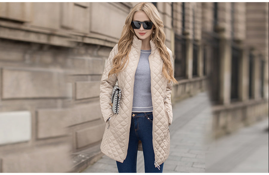 MS VASSA Women Parkas Autumn Winter New Jackets Lady casual Padded Coat Plus size 5XL 6XL long quilted female Oversize outerwear