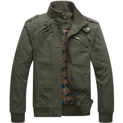 Men jacket Casual  cotton washed coats Army Military Outdoors Stand collar Outerwear jaqueta masculina Coat parka mens Jackets