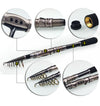 Portable telescopic rod cana de pescar Metal base high Quality guide ring carbon fish rod Anti-seawater corrosion
