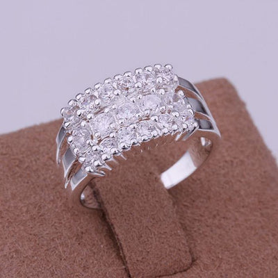 2016 new Wholesale 925 jewelry silver plated ring for women, silver fashion jewelry, multi-stone Ring /fdganuna gpmapgta R143