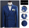 Double Breasted Suit Men 2017 Slim Fit Wedding Suits For Men Royal Blue Tuxedo Jacket
