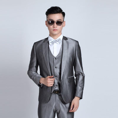 (Jacket + Pants) Fashion Men Business Suits Slim Men's Suits Brand Clothing Wedding Suits For Men Latest Coat Pant Designs