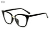 KOTTDO Fashion Women Cat Eye Glasses Frame Retro Eyeglasses Frame Brand Metal Vintage Glasses Optical Glasses Frame Oculos