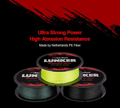Piscifun Lunker 274M Fishing Line 0.06-0.5mm 4 Strands 6-80lb  Strong Netherlands PE Fiber three colors Braided fishing Line