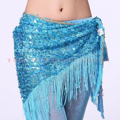 New style Belly dance costumes mesh sequins tassel belly dance hip scarf for women belly dancing belts