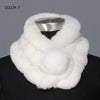Gours Women's Real Fur Scarf High Quality Luxury Big Rex Rabbit Fur Scarves Thick Warm Winter Fashion Brand New Arrival GLWJ005