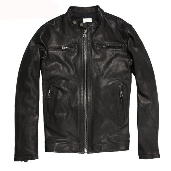 MAPLESTEED Brand Men's Leather Jacket Men Soft Matte Goat Skin Coat Bl ...