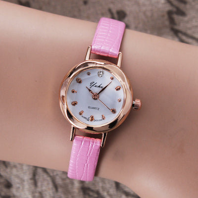 High Quality Gold Bracelet Watches Women Luxury Brand Leather Strap Quartz Watch For Women Dress Wristwatches Female Clock AC183