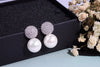 Fashion Wedding Pearl Jewelry Accessories 925 Sterling Silver Pearl Earrings Elegant Crystals Stud Earrings For Women E1713