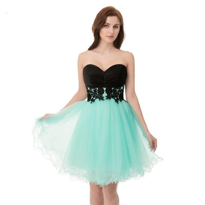 Cheap Short Cocktail Dresses Under 50 Sexy Mini Tulle Corset Lace Back to School Graduation For Girls 2019 Homecoming Party Gown