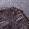 MAPLESTEED Distressed Vintage Leather Jacket Men Cowhide Jackets Red Brown Calfskin Motor Biker Coat Man Leather Coat Slim M104