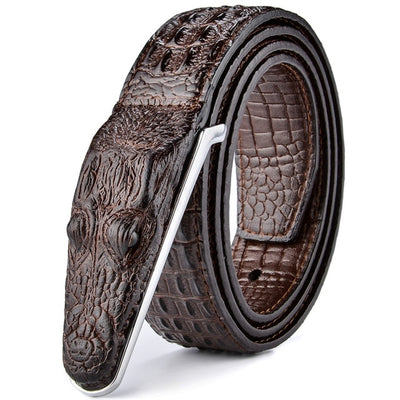 Plyesxale Brand Mens Belts Luxury Leather Designer Belt Men High Quality Ceinture Homme Crocodile Cinturones Hombre 2018 B2