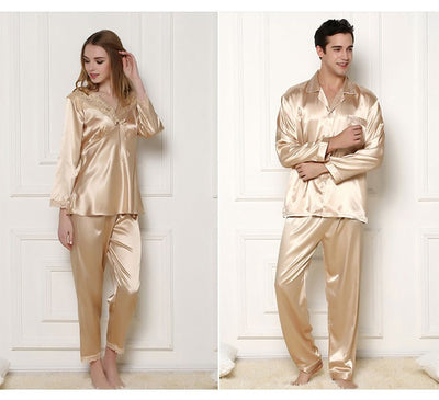 CR New Arrival Men's Summer Silk Casual Pajama Sets Couple Sleepwear Free Shipping AP257