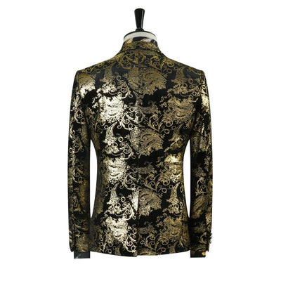 Plyesxale Men Suits For Wedding 2018 Luxury Brand Black Gold Tuxedo Jacket Designer Prom Suits Latest Coat Pant Designs Q303