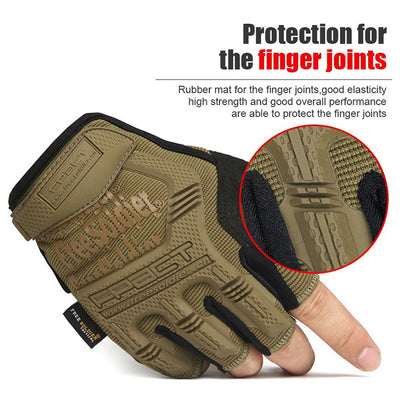 FREE SOLDIER outdoor hiking cycling training sport tactical gloves men full finger Wear non-slip protection gloves