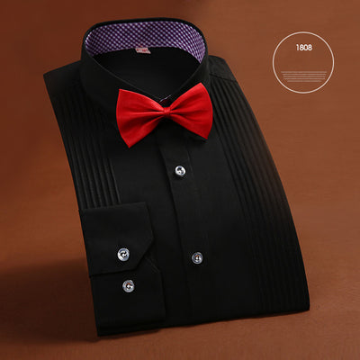 New Arrival High Quality Brand Mens Clothes French Style Wedding Tuxedo Shirt Mens Dress