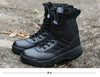 Men Tactical Military Army Boots Breathable Leather Mesh High Top Casual Desert Work Shoes Mens SWAT Ankle Combat Boot