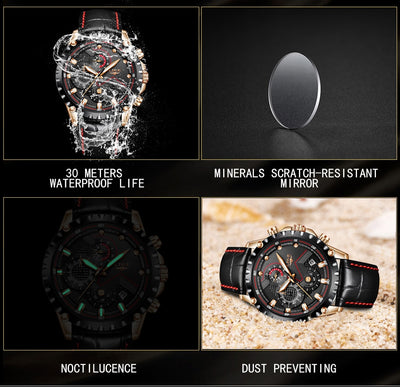LIGE Top Brand Luxury Watch Men Fashion Casual Business Men Watches Military Sports Waterproof Quartz Watch Relogio Masculino