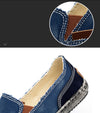 classic canvas shoes men 2019 lazy shoes blue grey green canvas moccasin men slip on loafers washed denim casual flats