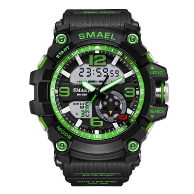 Military Watches Army Men's Wristwatch LED Quartz Watch Digtial Dual Time  Sport Watch Army