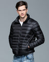 New Autumn Winter Man Duck Down Jacket Ultra Light Thin Plus Size Spring Jackets Men Stand Collar Outerwear Coat
