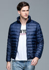New Autumn Winter Man Duck Down Jacket Ultra Light Thin Plus Size Spring Jackets Men Stand Collar Outerwear Coat