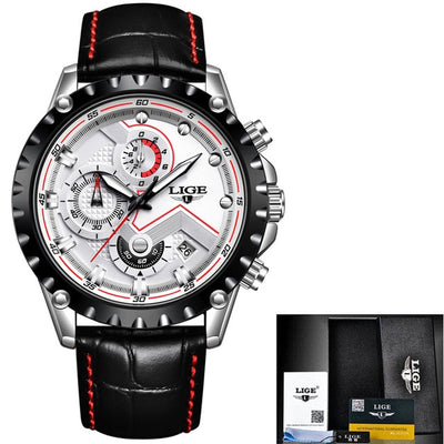 LIGE Top Brand Luxury Watch Men Fashion Casual Business Men Watches Military Sports Waterproof Quartz Watch Relogio Masculino