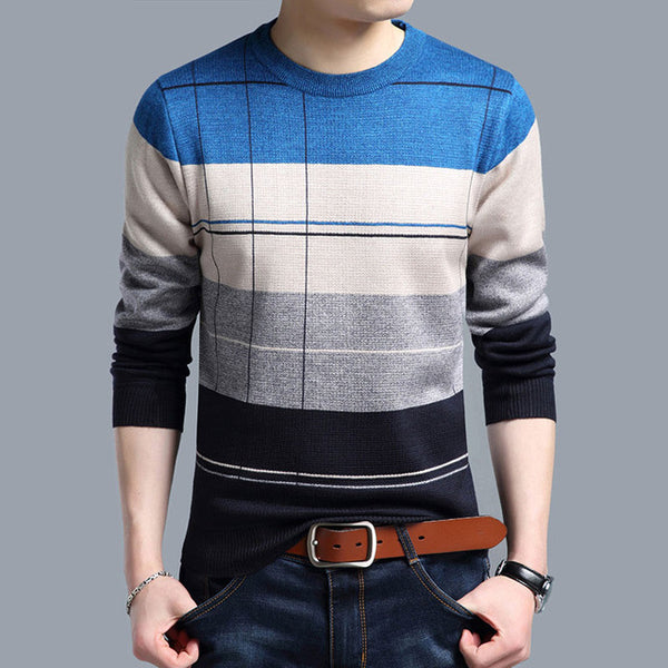 2018 brand social cotton thin men's pullover sweaters casual crocheted ...