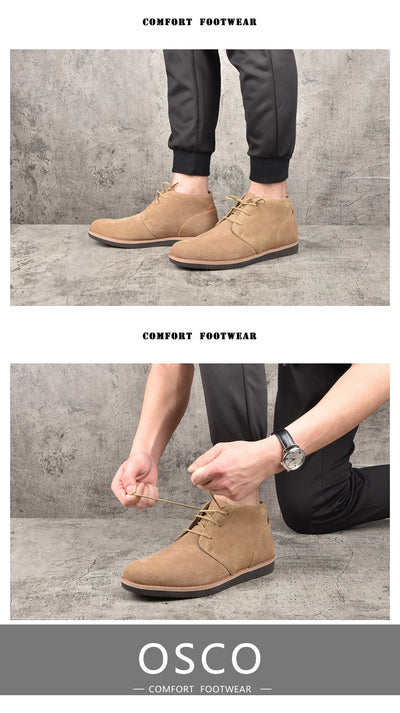 OSCO PUBG Factory Direct High Quality New Fashion Casual Breathable  Light Weige Boots Men Vulcanized Shoes #MB11001W-MQ-5