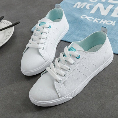 Women Casual Shoes Summer 2018 Spring Women Flats Shoes Fashion Breathable Vulcanization Lace-Up Women Sneakers