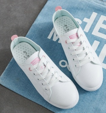 Women Casual Shoes Summer 2018 Spring Women Flats Shoes Fashion Breathable Vulcanization Lace-Up Women Sneakers