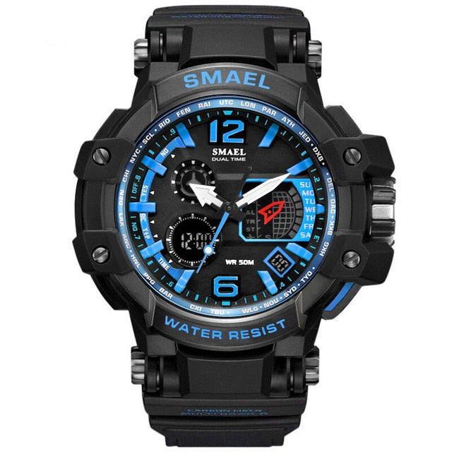 Men Watches White Sport Watch LED Digital 50M Waterproof Casual Watch S Shock Male Clock