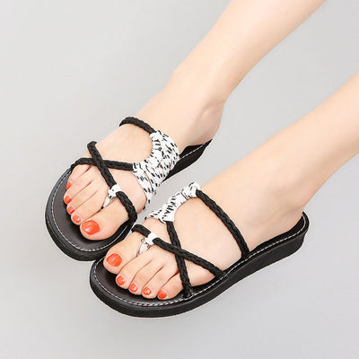 Shoes woman 2018 new thick-soled Summer flip flops casual outdoor beach wedge sandals women zapatos mujer slippers women shoes