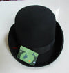 New 100% Wool Hat High Quality Fashion Men's and Women's Black Cap Bowler Hats Black Wool Felt Derby Bowler Hats B-8134