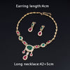 India charm elegant wedding jewelry set  gold-color necklace earrings resin accessories clothing accessories women