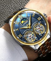 Double Tourbillon Switzerland Brands Watches BINGER Original Men's Automatic Watch Self-Wind Fashion Men Mechanical free shipping 6-11 days