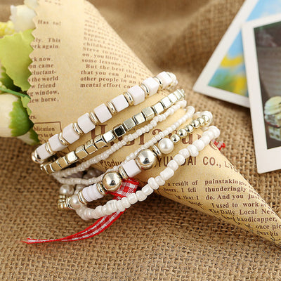 Natural Stone Beads Bracelets For Women Wing Tassel Charm Bracelets & Bangles Set Boho Vintage Jewelry pulseras mujer moda 2018