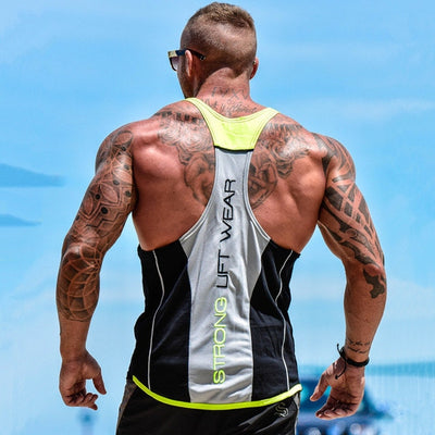 2018 New Men Tank top Gyms Workout Fitness Bodybuilding sleeveless shirt Male Cotton clothing Casual Singlet vest Undershirt