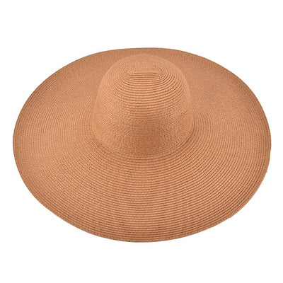 Huge Brim Sun Hats 7.1''/18cm Paper Straw Summer Hats for Womens Ladies UV Protect Floppy Beach Hats Kentucky Derby Party Dress