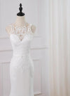 ADLN 2019 New Sexy Wedding Dress Vestido De Novia O-neck Sleeveless Applique Mermaid Wedding Gowns Robe De Mariage Zip Buttons