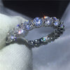 chicmaxonlineHandmade Finger ring 925 sterling Silver AAAAA Zircon Sona cz Engagement Wedding Band Rings For Women men Jewelry