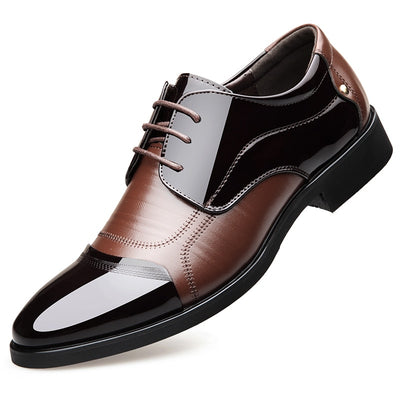 Misalwa Luxury Brand Patent Leather Men Business Wedding Dress Shoes Lace Up Breathable Oxfords Shoes Pointed Toe Zapatos Hombre