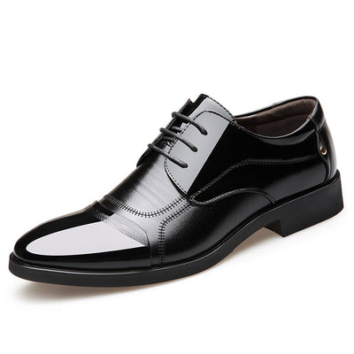 Misalwa Luxury Brand Patent Leather Men Business Wedding Dress Shoes Lace Up Breathable Oxfords Shoes Pointed Toe Zapatos Hombre