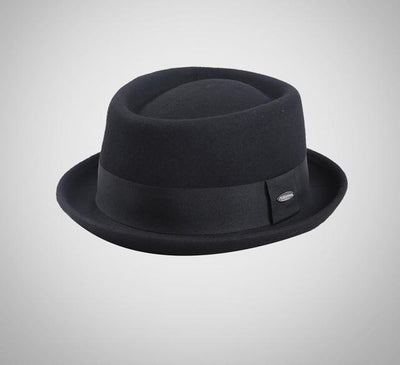 Sedancasesa New 2018 Fashion 100% Australia Wool Men's Fedora Hat with Pork Pie Hat for Classic Church Wool Felt Hat FM017028
